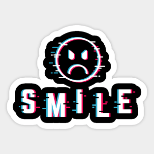 Smile glitched Sticker